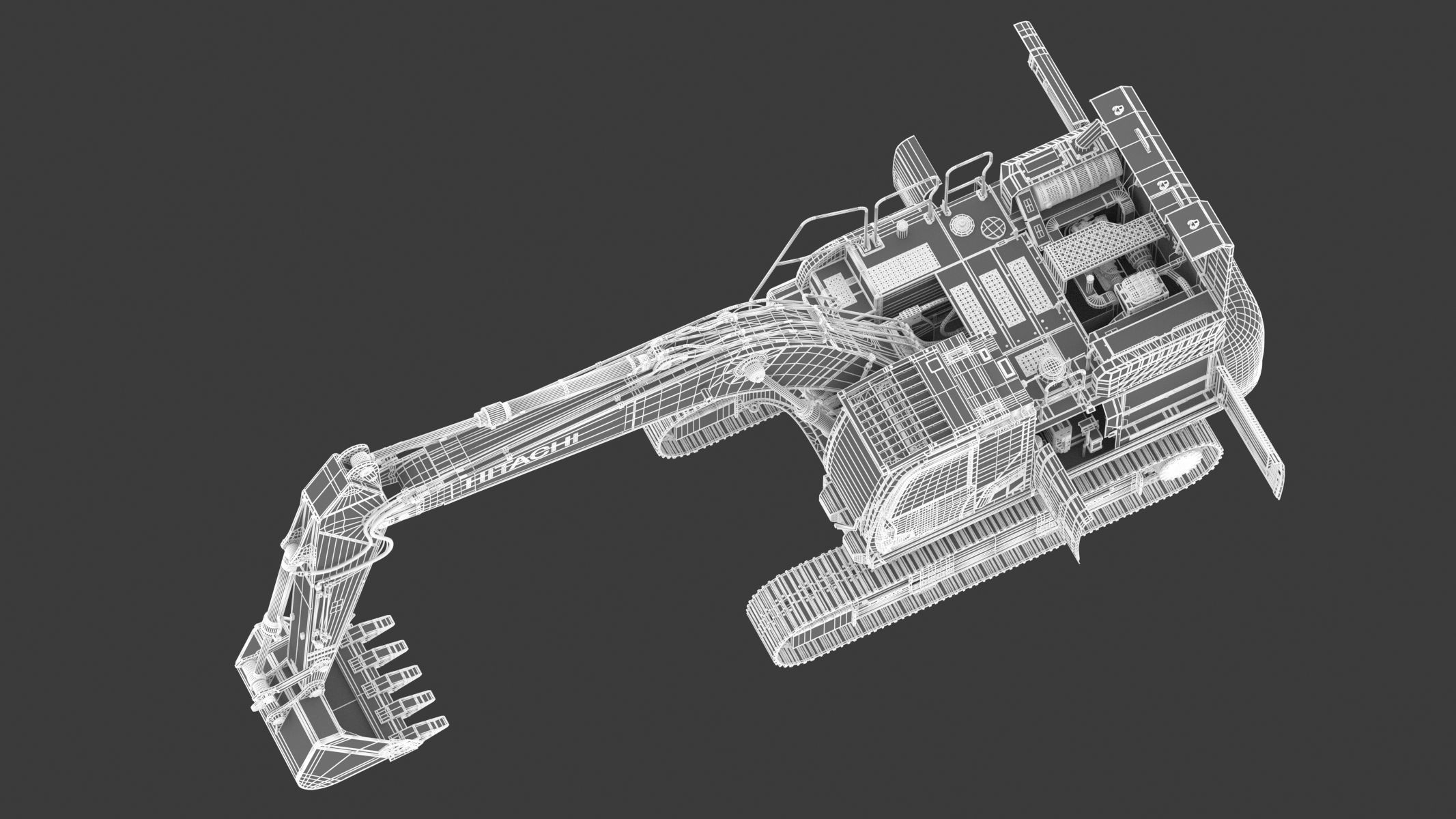 Hitachi ZX300-7 Excavator 3D model_19