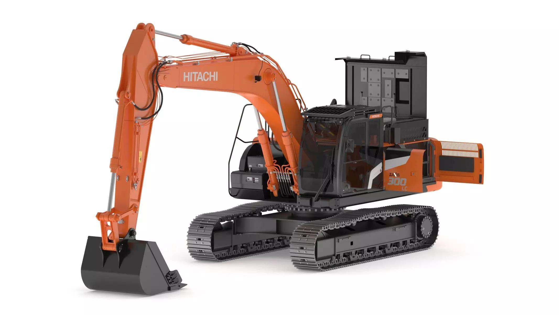 Hitachi ZX300-7 Excavator 3D model_0