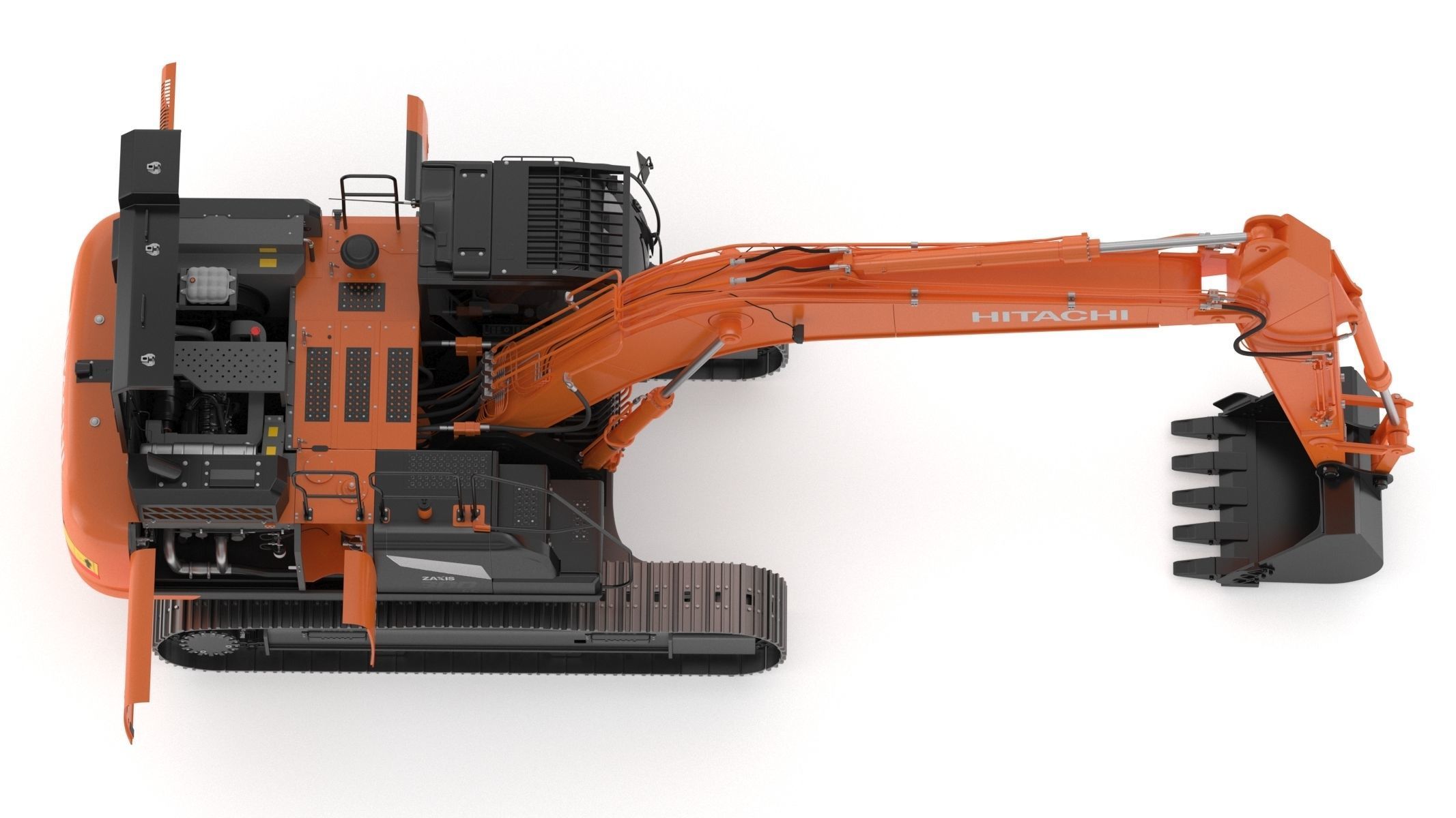 Hitachi ZX300-7 Excavator 3D model_12