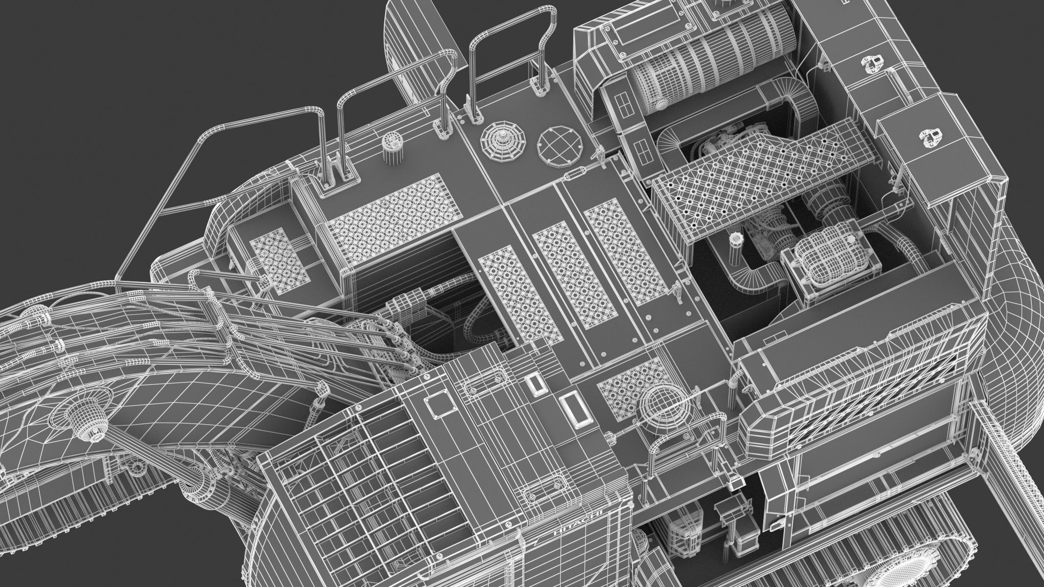 Hitachi ZX300-7 Excavator 3D model_49
