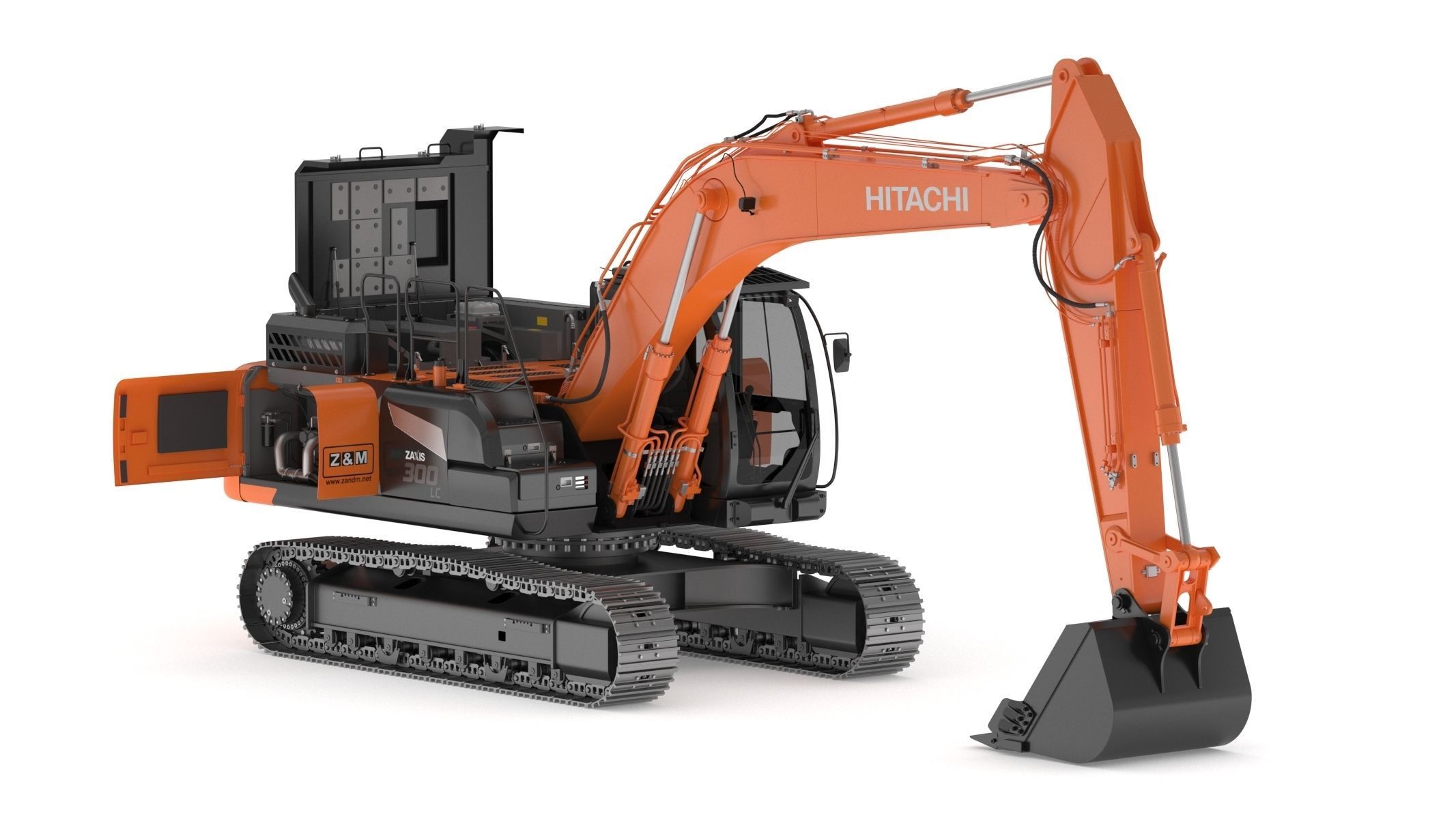 Hitachi ZX300-7 Excavator 3D model_3