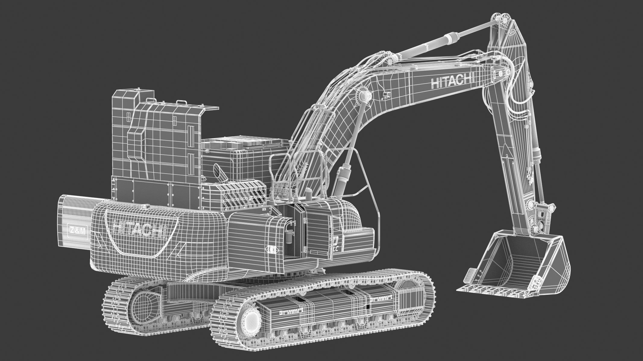 Hitachi ZX300-7 Excavator 3D model_36