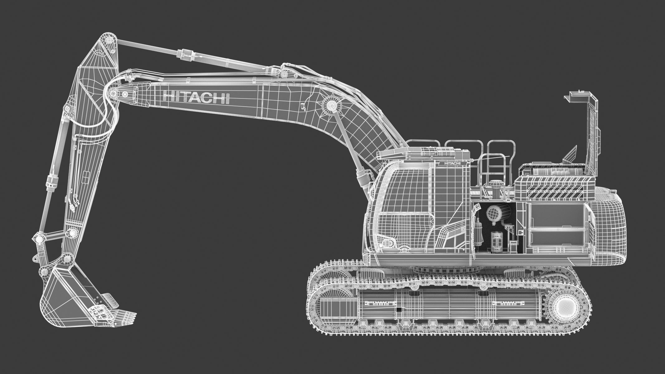 Hitachi ZX300-7 Excavator 3D model_20