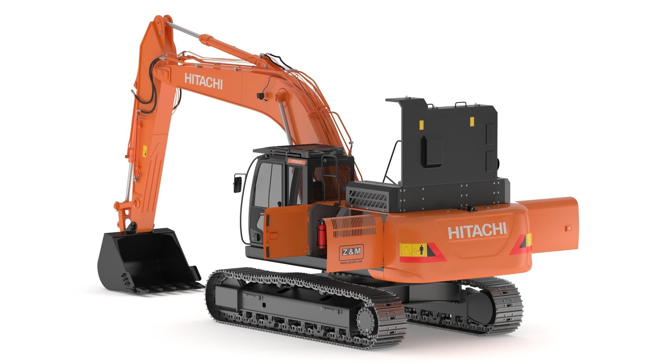 Hitachi ZX300-7 Excavator 3D model_15