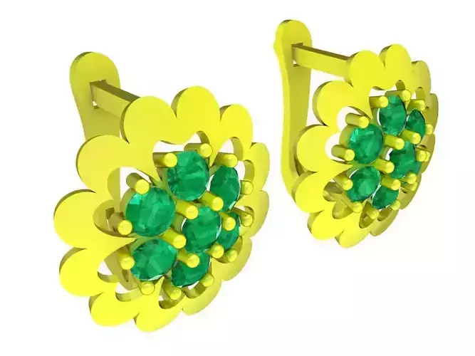 5983 flower earrings