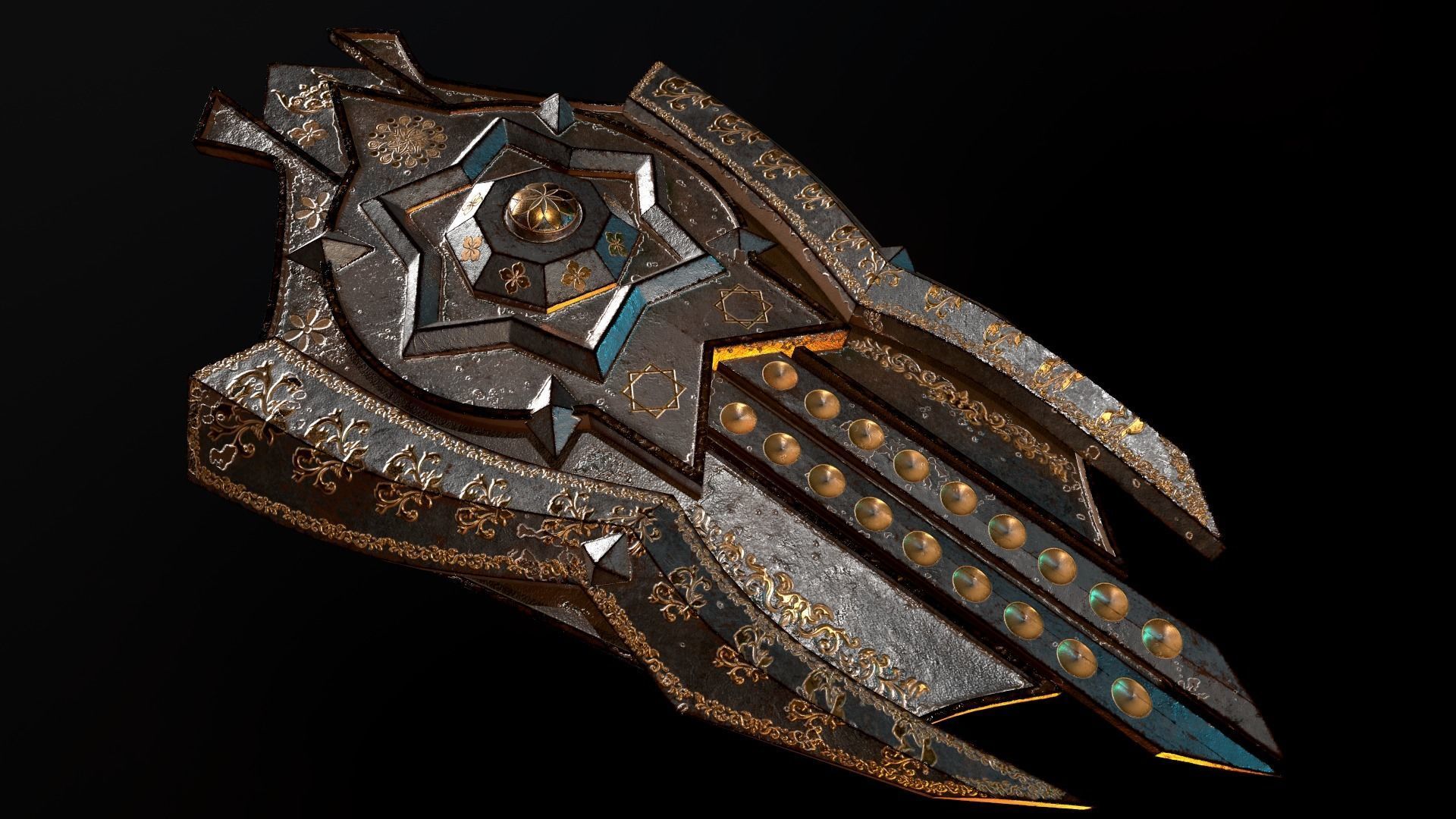 Shield 3D Model Low-poly 3D model_4