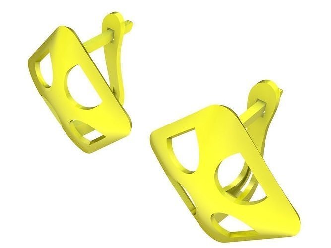 5984 art earrings 3D print model