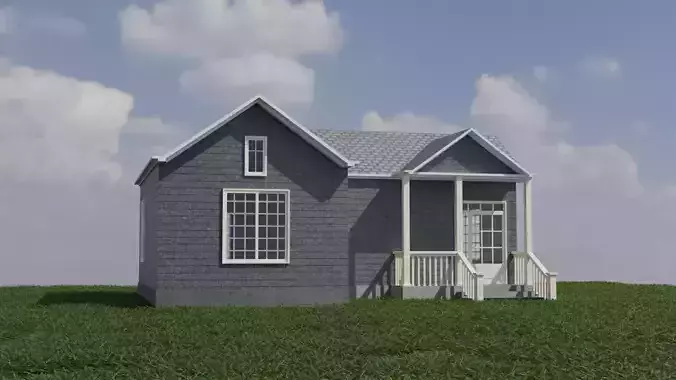 Simple House 002 Low-poly 3D model Simple House 002 Low-poly 3D model