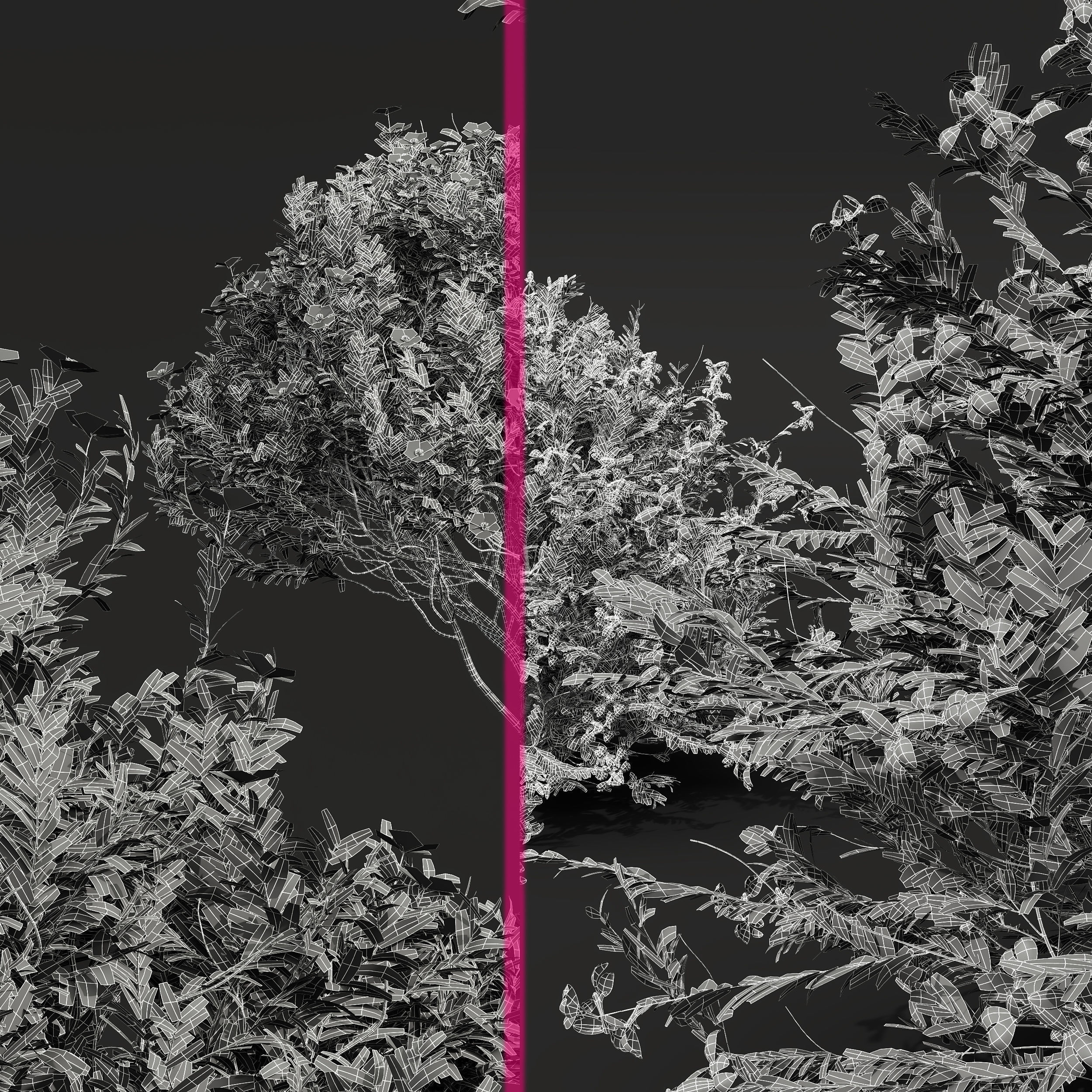  6 Different SETS of Bush SET VOL25 3D Model Collection_17