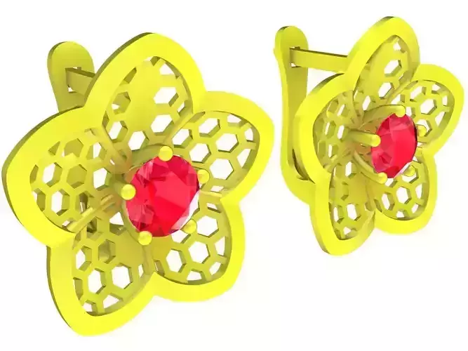 5987 Flower Ultra Vision Diamond Earrings