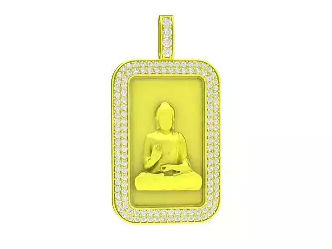 6011 Buddha Diamond Pendant 