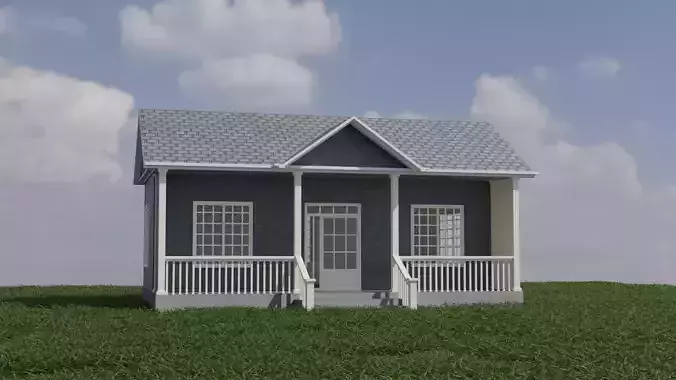 Simple House 003 Low-poly 3D model Simple House 003 Low-poly 3D model