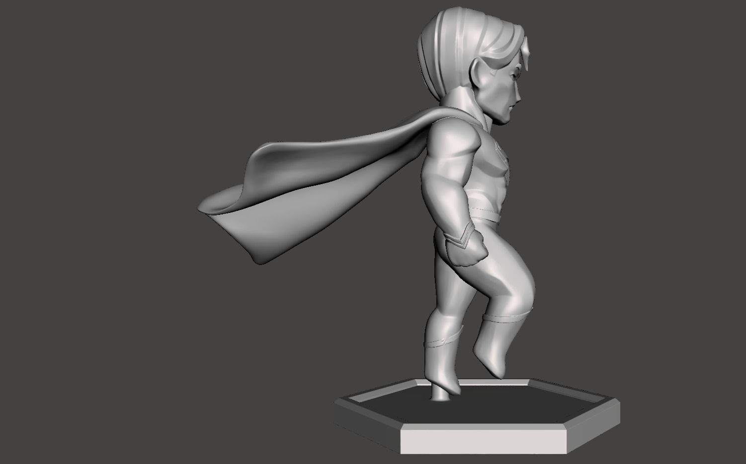 chibi superman 3d model for 3d printing  3D print model_4