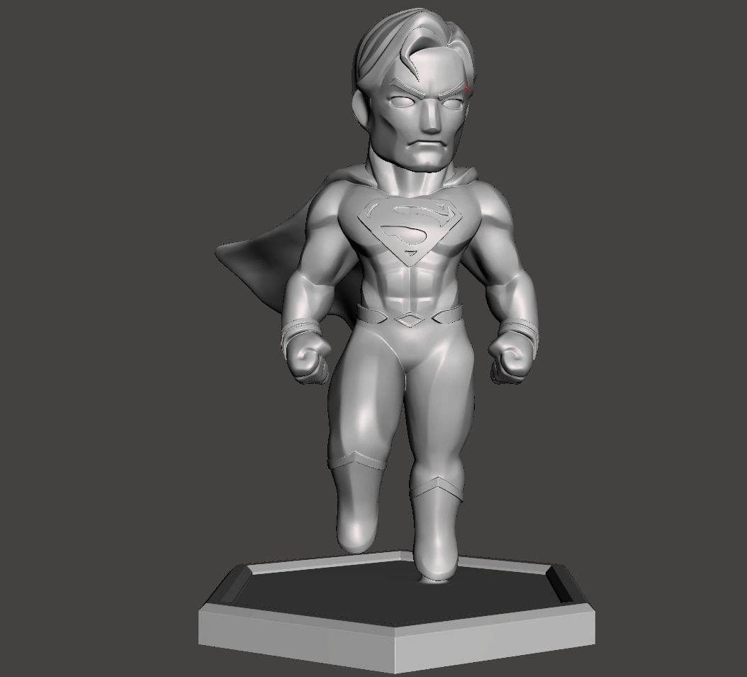 chibi superman 3d model for 3d printing  3D print model_5