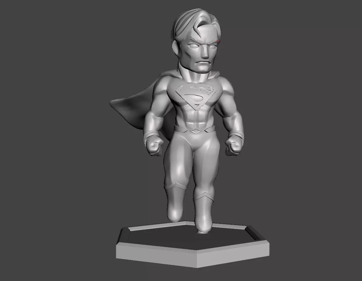 chibi superman 3d model for 3d printing  3D print model_0