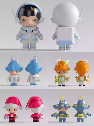 Dimoo Space Travel  3D model
