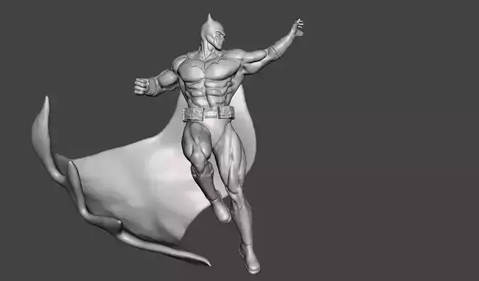 Batman 3d model for 3d printing in action mood 