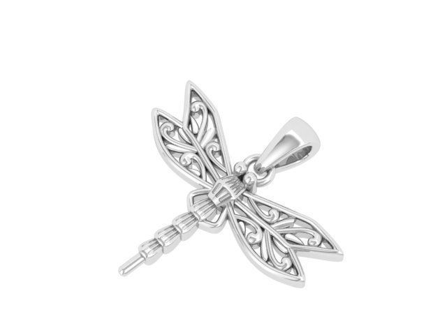 Butterfly Shape pendant 3D print model_3