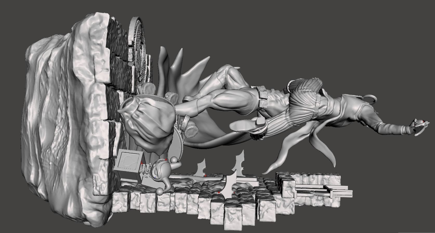  batman vs joker battle fight 3d model for 3dprint  3D print model_3