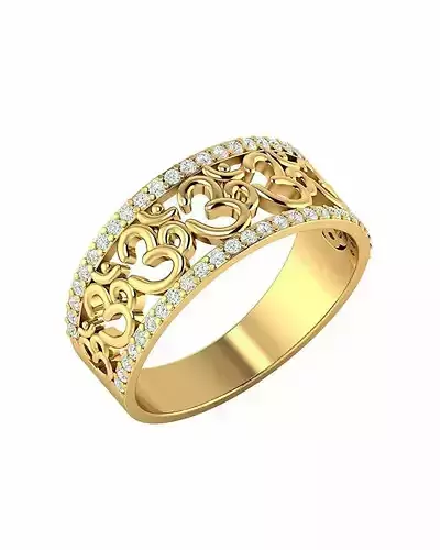 Om Diamond Ring