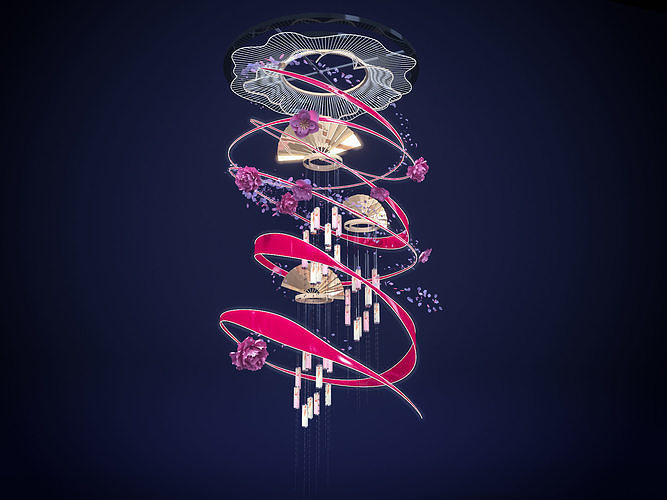 Aerial pendant Low-poly 3D model
