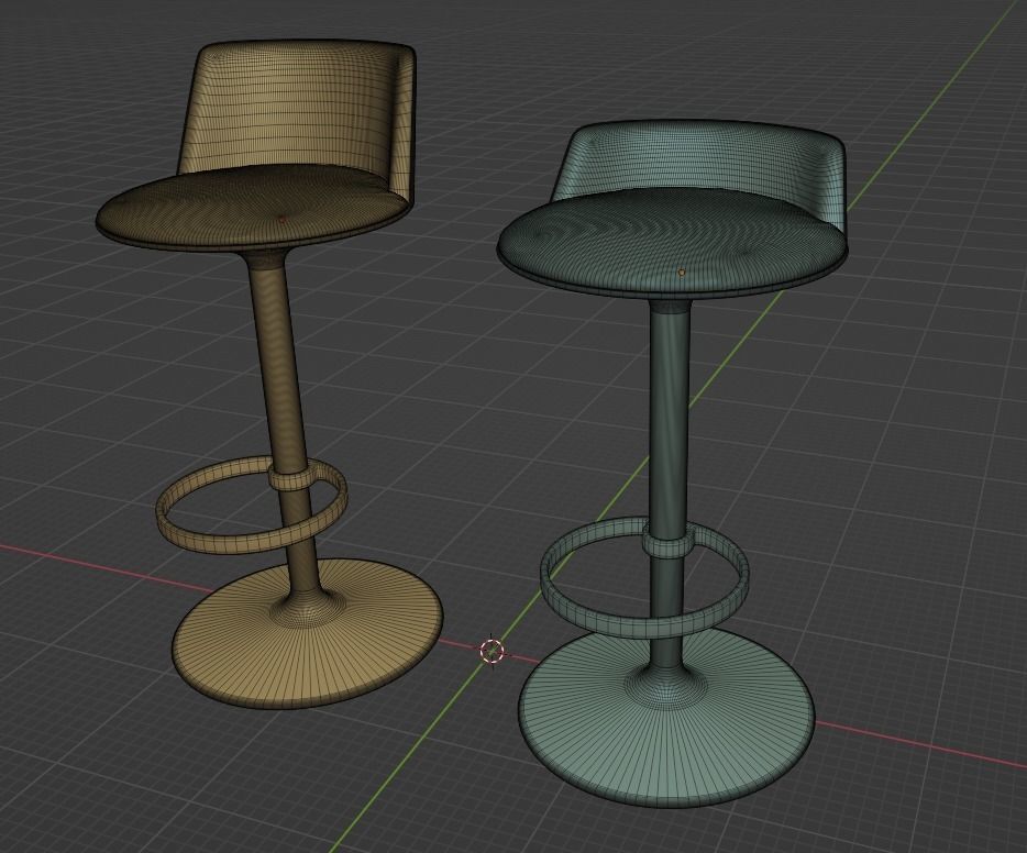 HULA Bar Stool Chair ID 1 3D model_5