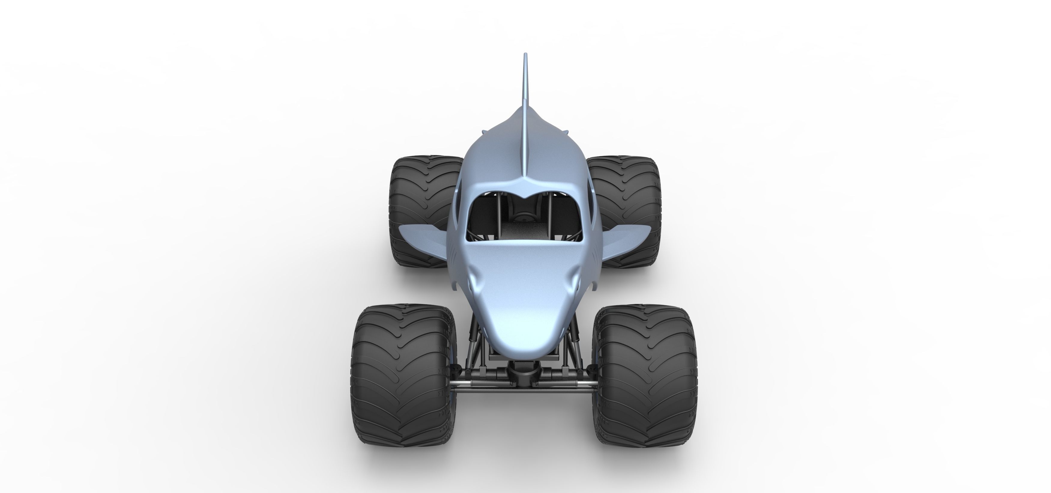 Shark Monster Truck Scale 1 to 25 3D print model_8