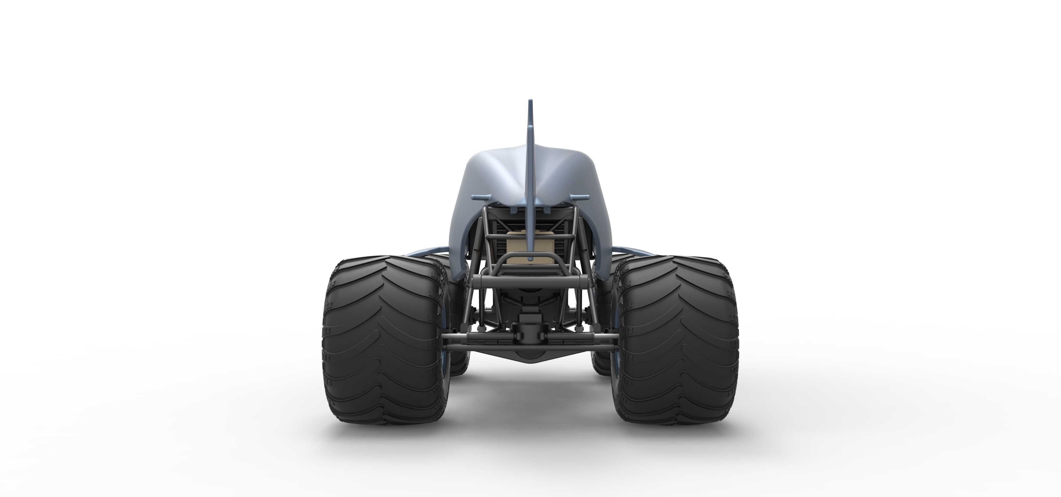 Shark Monster Truck Scale 1 to 25 3D print model_16