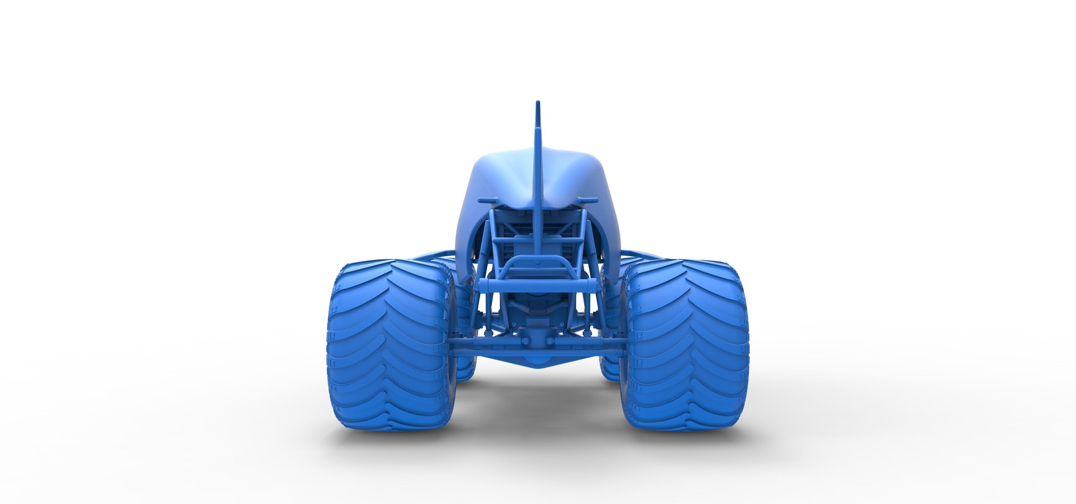 Shark Monster Truck Scale 1 to 25 3D print model_32