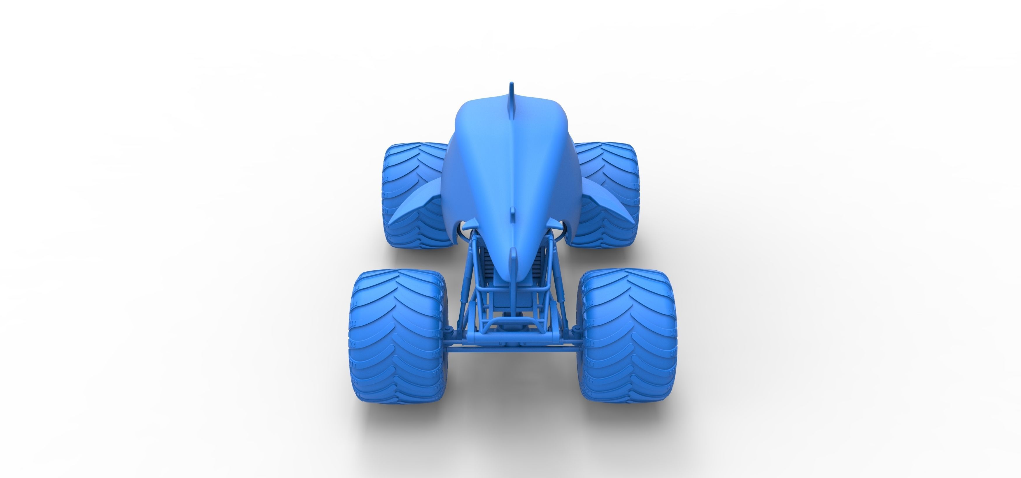 Shark Monster Truck Scale 1 to 25 3D print model_33