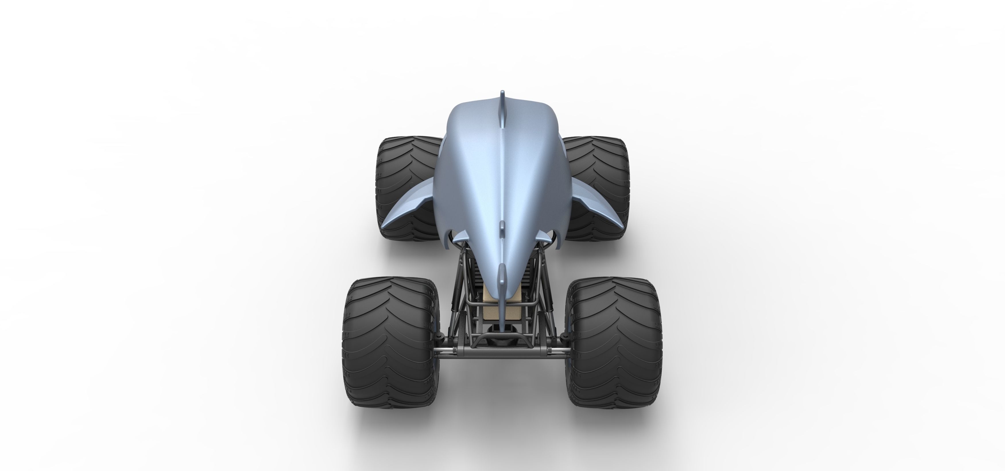 Shark Monster Truck Scale 1 to 25 3D print model_17