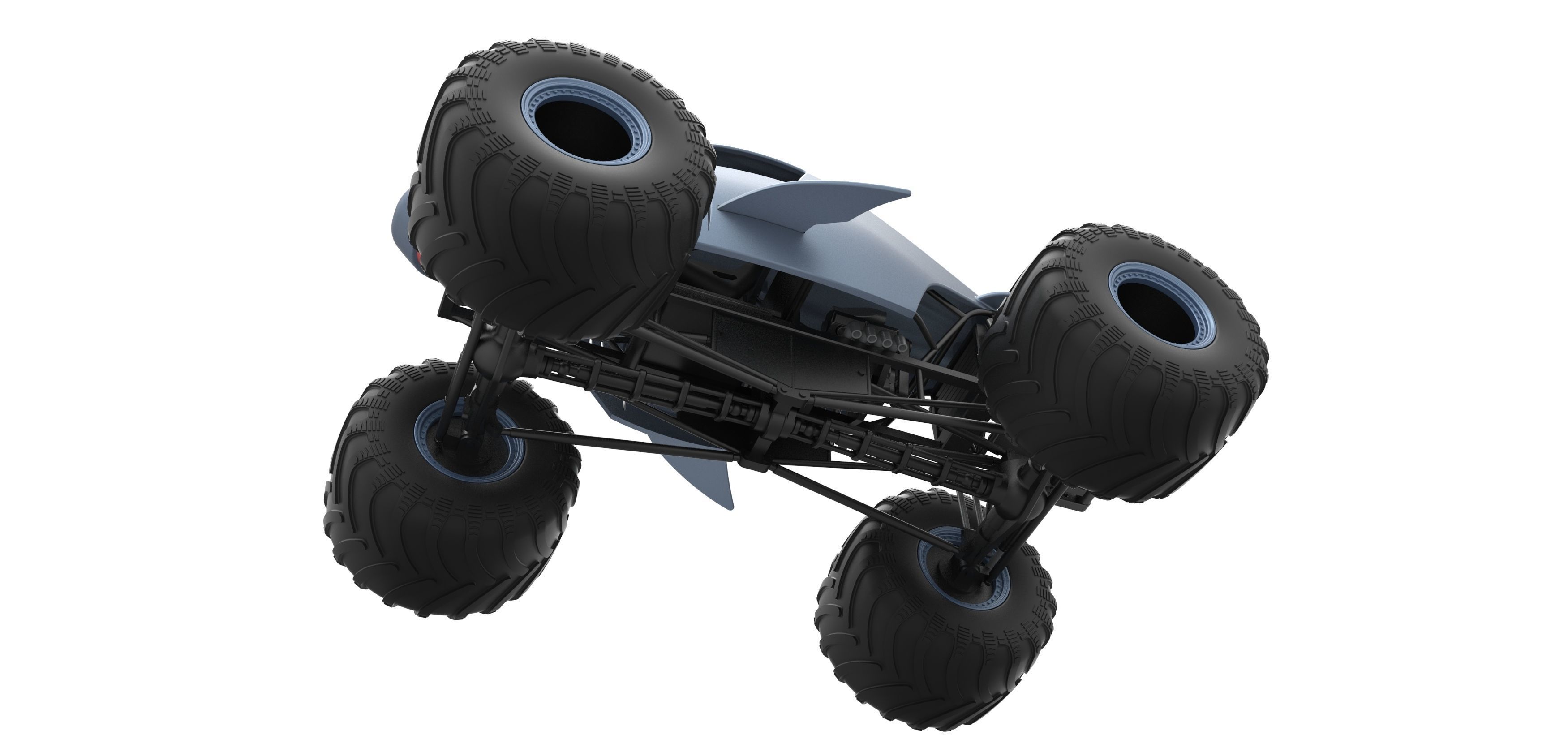 Shark Monster Truck Scale 1 to 25 3D print model_3