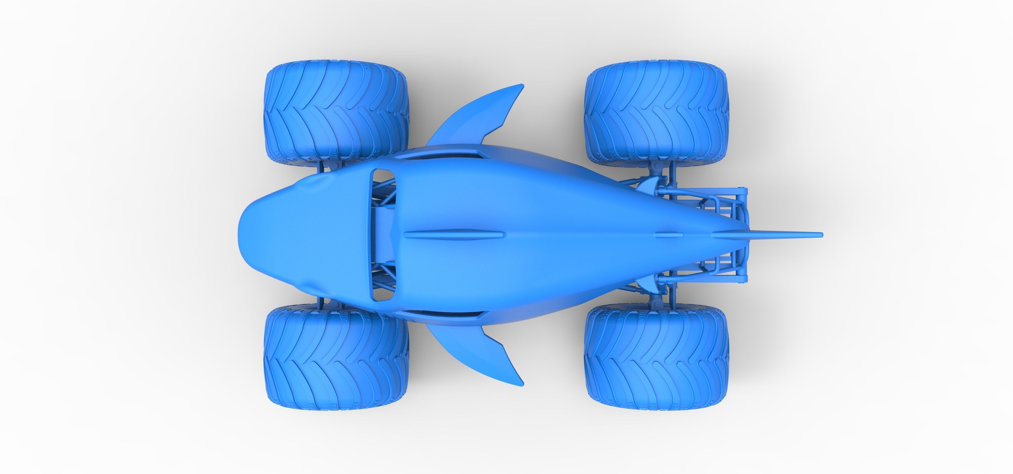 Shark Monster Truck Scale 1 to 25 3D print model_28