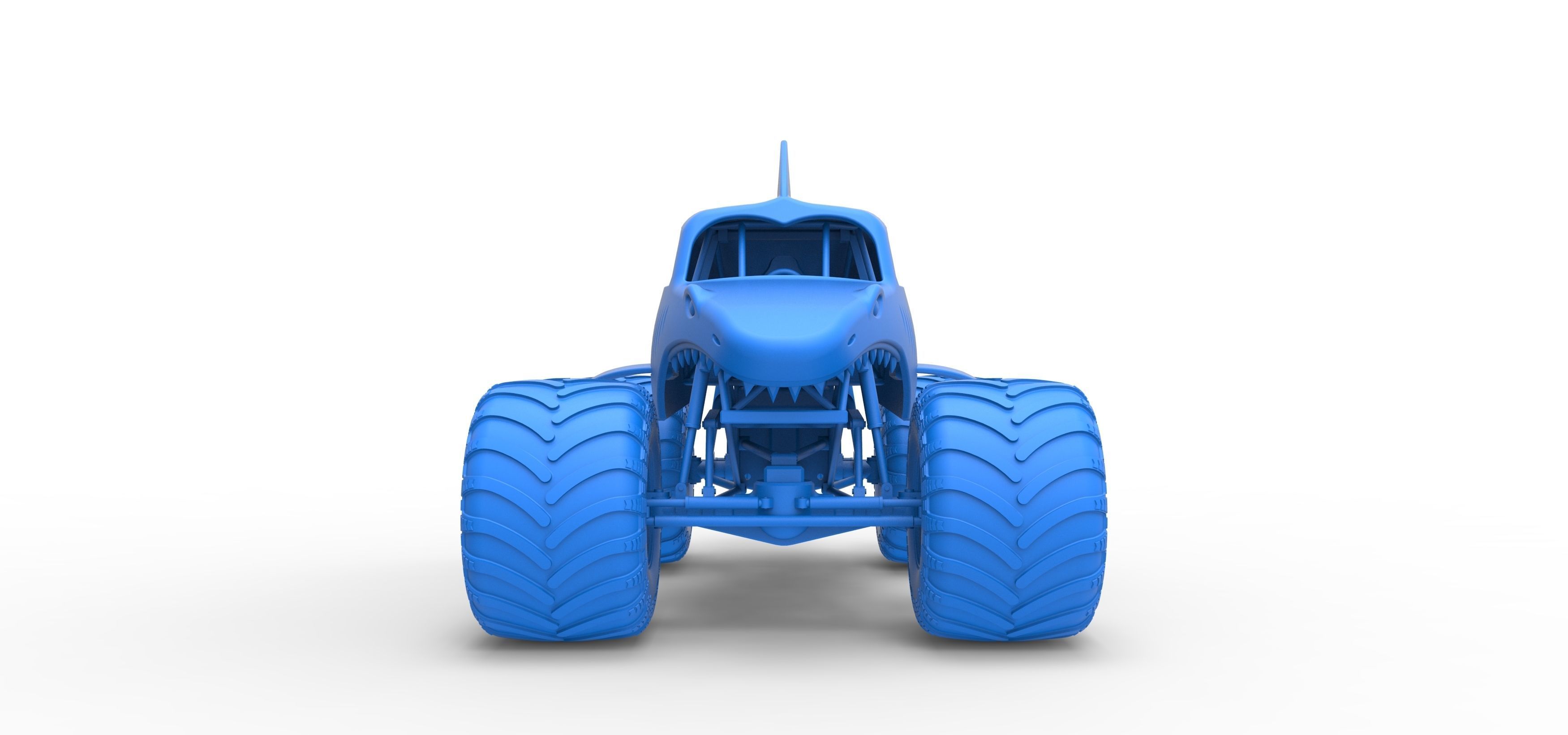 Shark Monster Truck Scale 1 to 25 3D print model_24