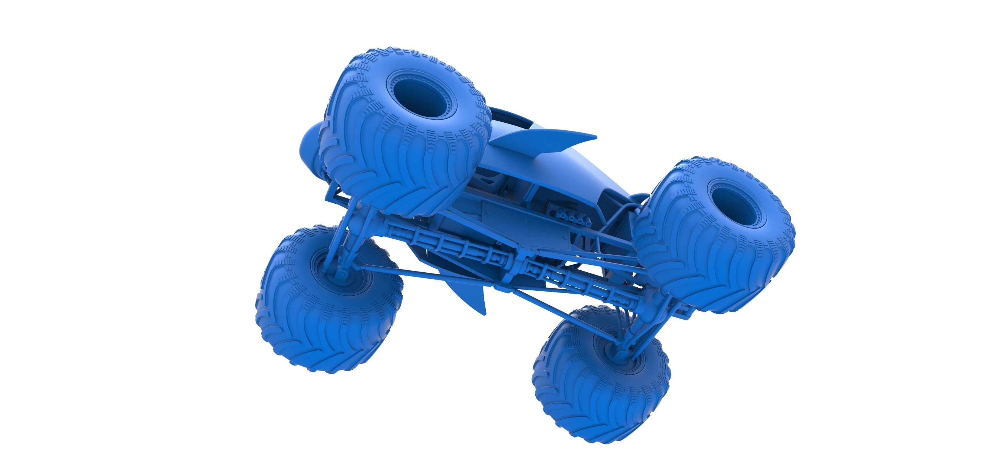 Shark Monster Truck Scale 1 to 25 3D print model_20