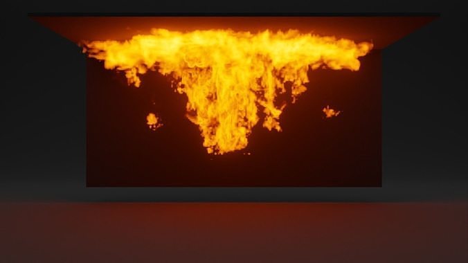 Burning house elements pack vdb 3D model 4