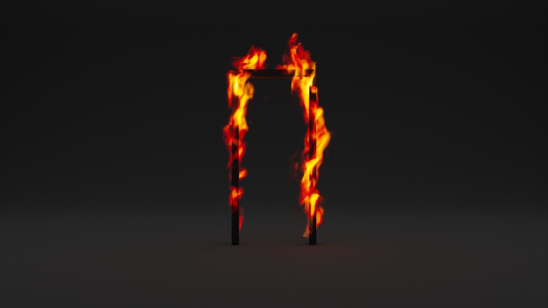 Burning house elements pack vdb 3D model_9