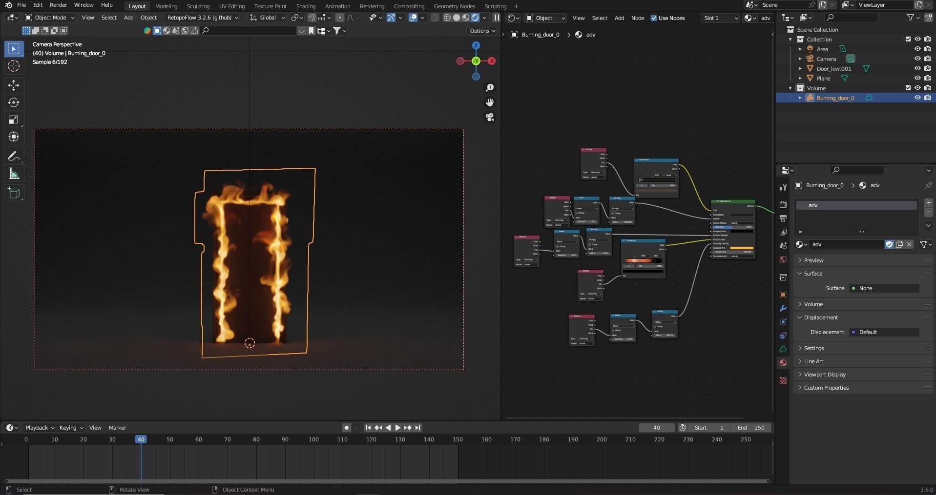 Burning house elements pack vdb 3D model_23
