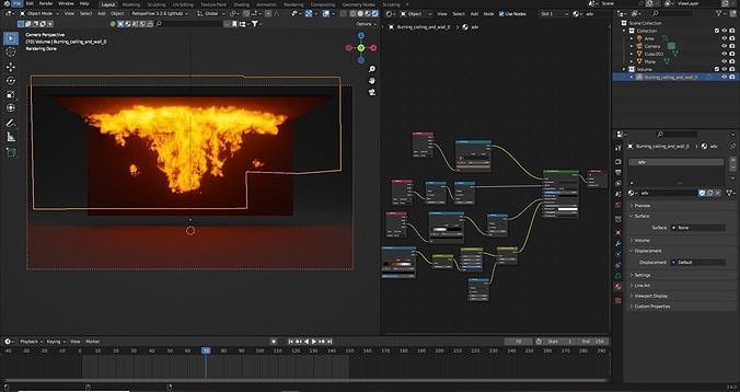 Burning house elements pack vdb 3D model 6