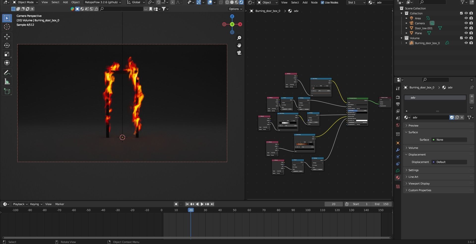 Burning house elements pack vdb 3D model_11