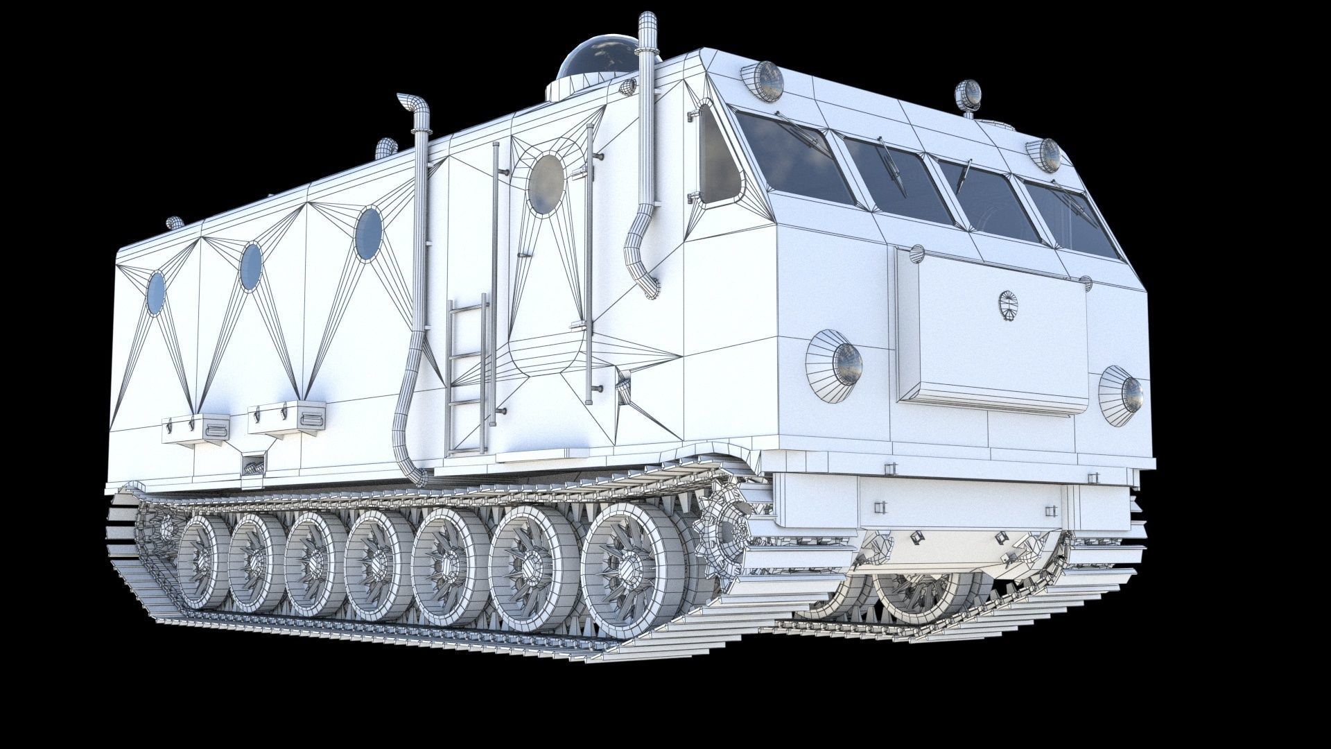 Kharkovchanka Soviet Antarctic Cruisers STT 3D model_22