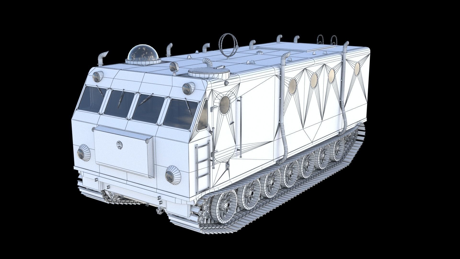 Kharkovchanka Soviet Antarctic Cruisers STT 3D model_20
