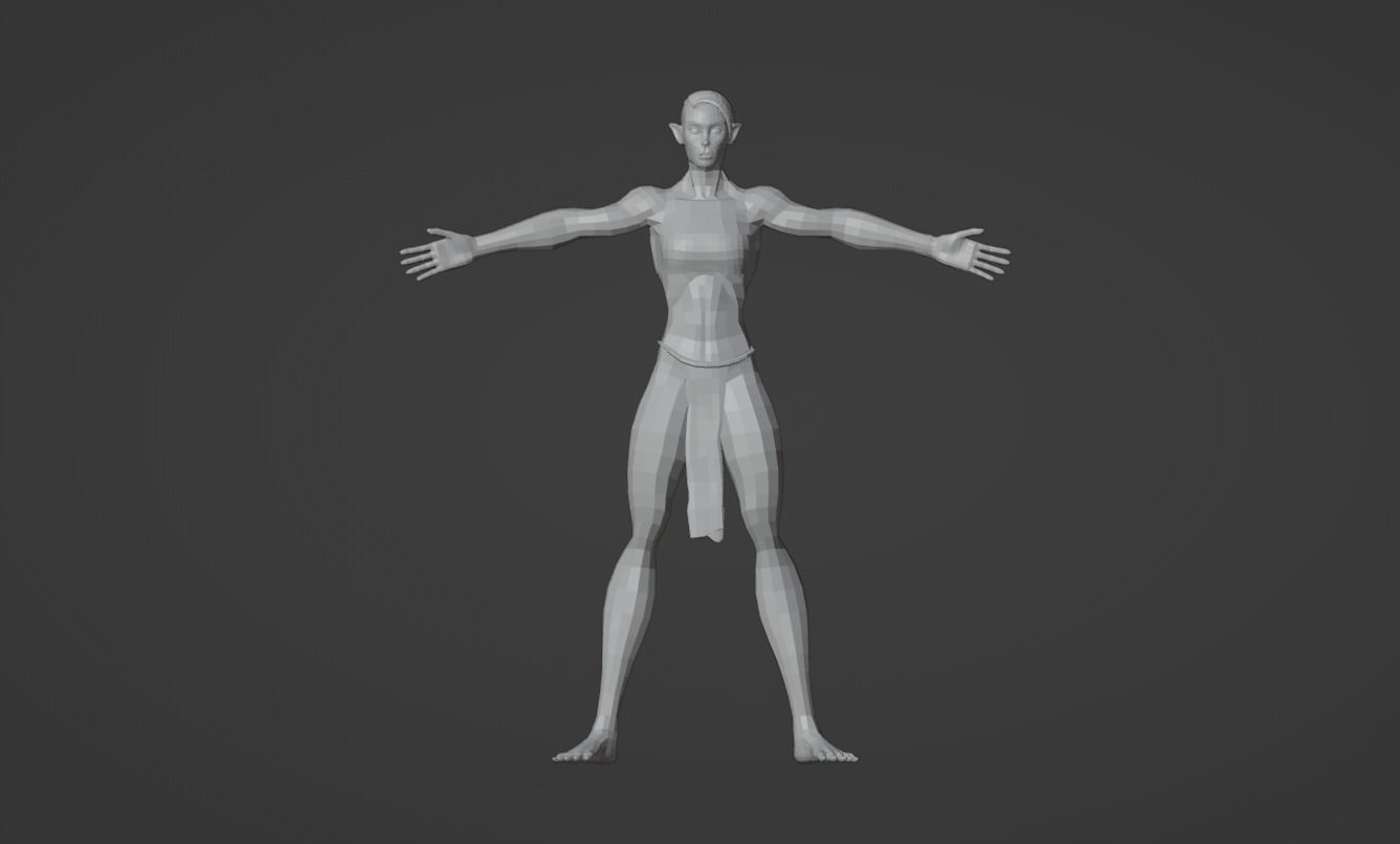 Orc warrior Barbarian character Ogre Tusked Demonic  Low-poly 3D model_9