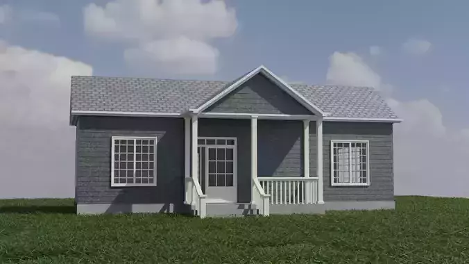 Simple House 005 Low-poly 3D model Simple House 005 Low-poly 3D model