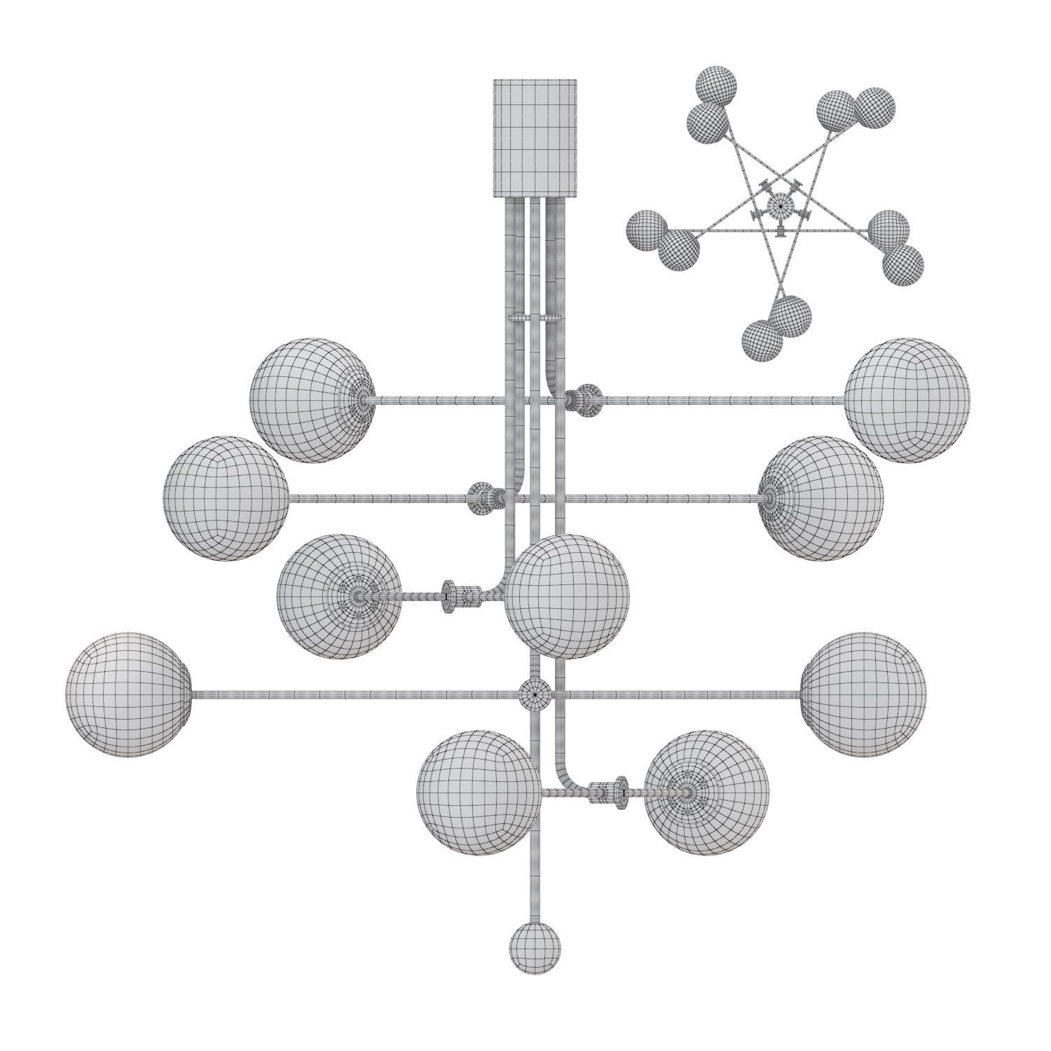 chandelier Base Roof 10 3D model_2
