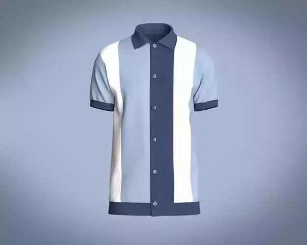 Mens Retro Polo Shirt