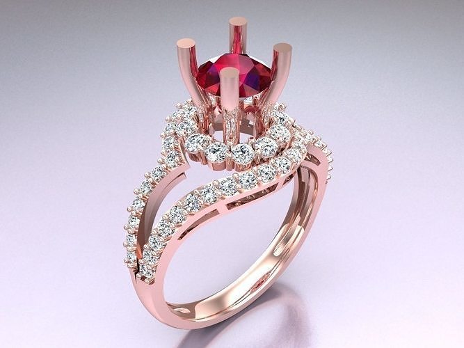Diamond Ring - Womens Rings - N192 3D print model