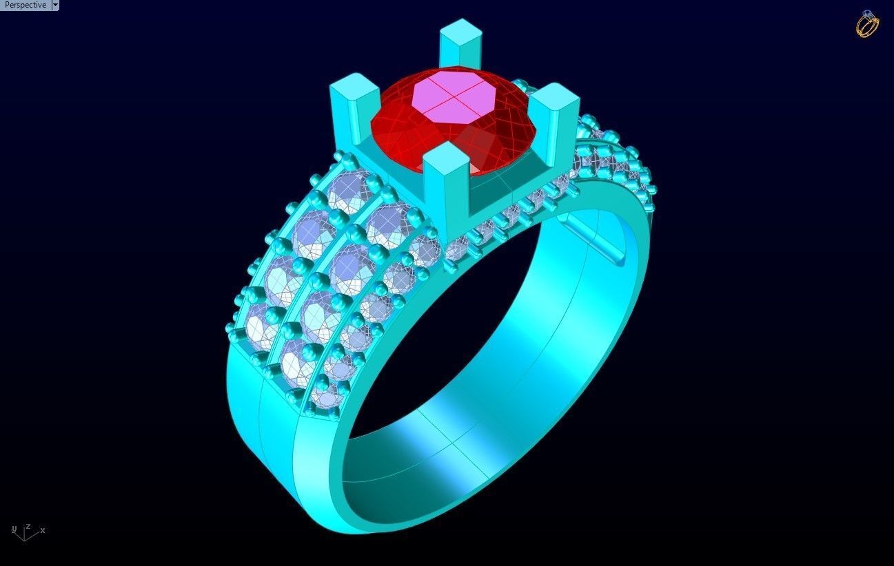 Diamond Ring - N3612 3D print model_9