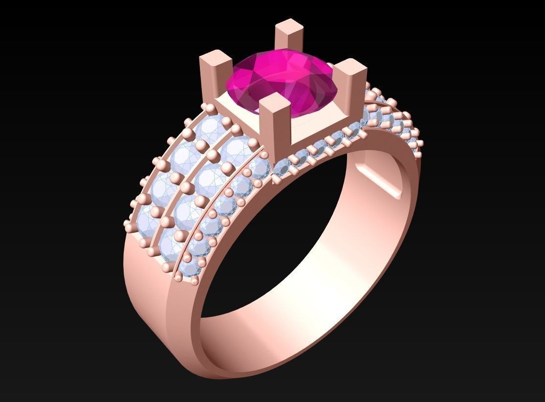 Diamond Ring - N3612 3D print model_1
