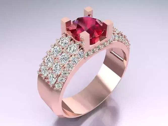 Diamond Ring - N3612 3D print model Diamond Ring - N3612 3D print model